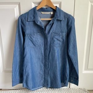 Polka Dotted Lauren Conrad Chambray Shirt